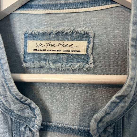 Free people Jude denim pullover size XS - Picture 5 of 8
